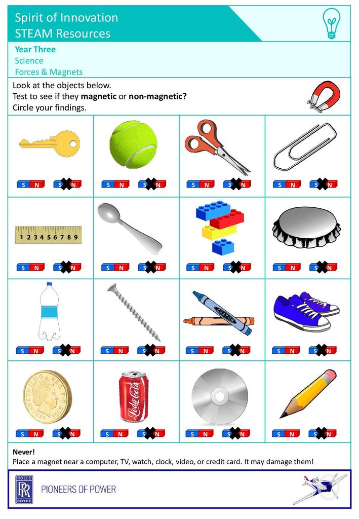 Magnetic and shop nonmagnetic objects worksheet